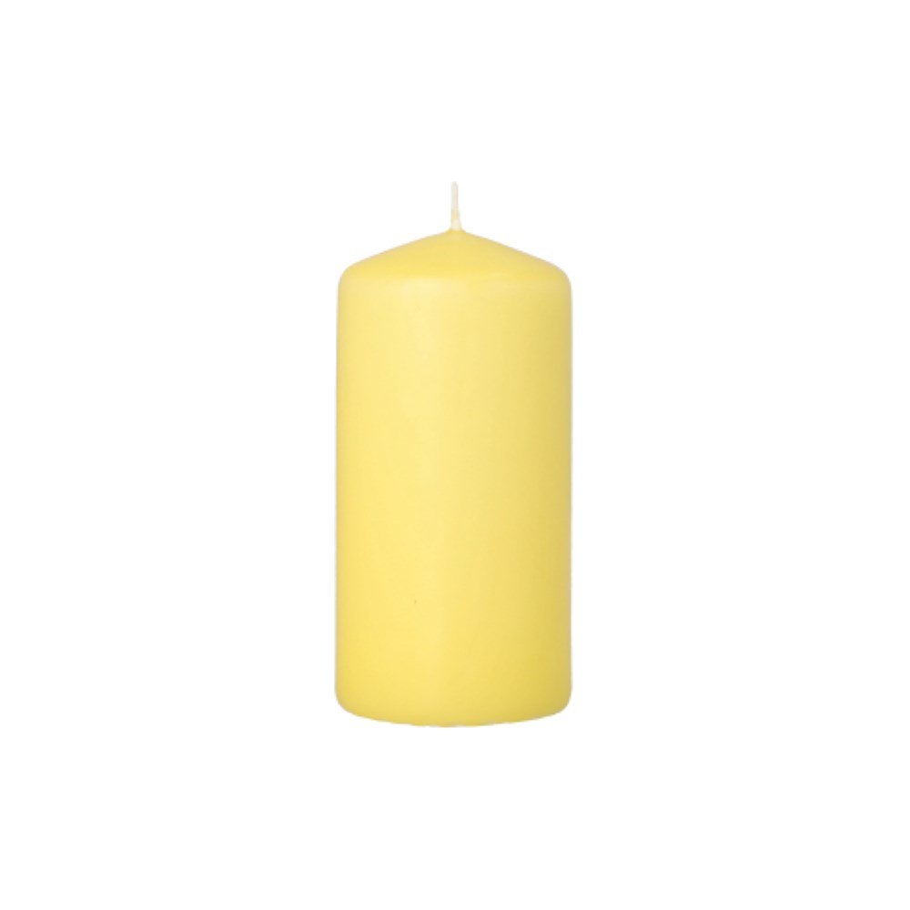 Stumpenkerze Ø 50 mm · 100 mm zitronengelb