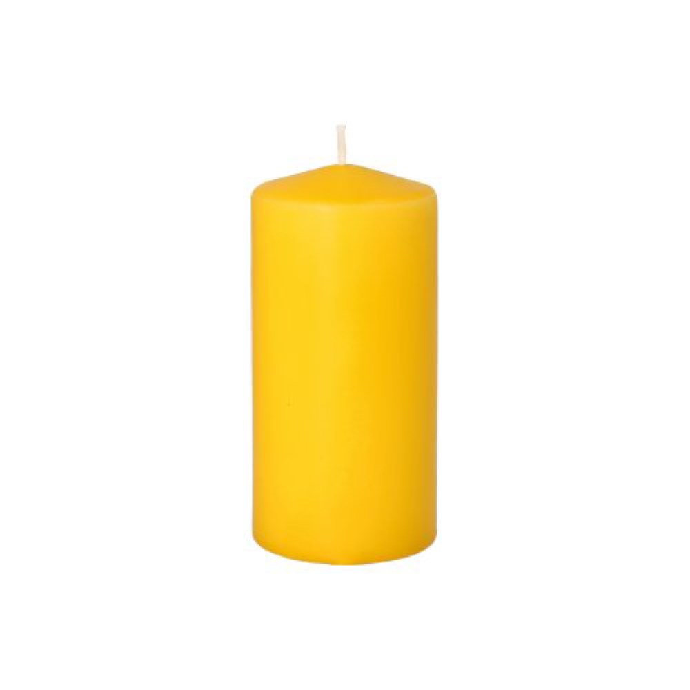 8 Stumpenkerzen Ø 50 mm · 100 mm goldgelb