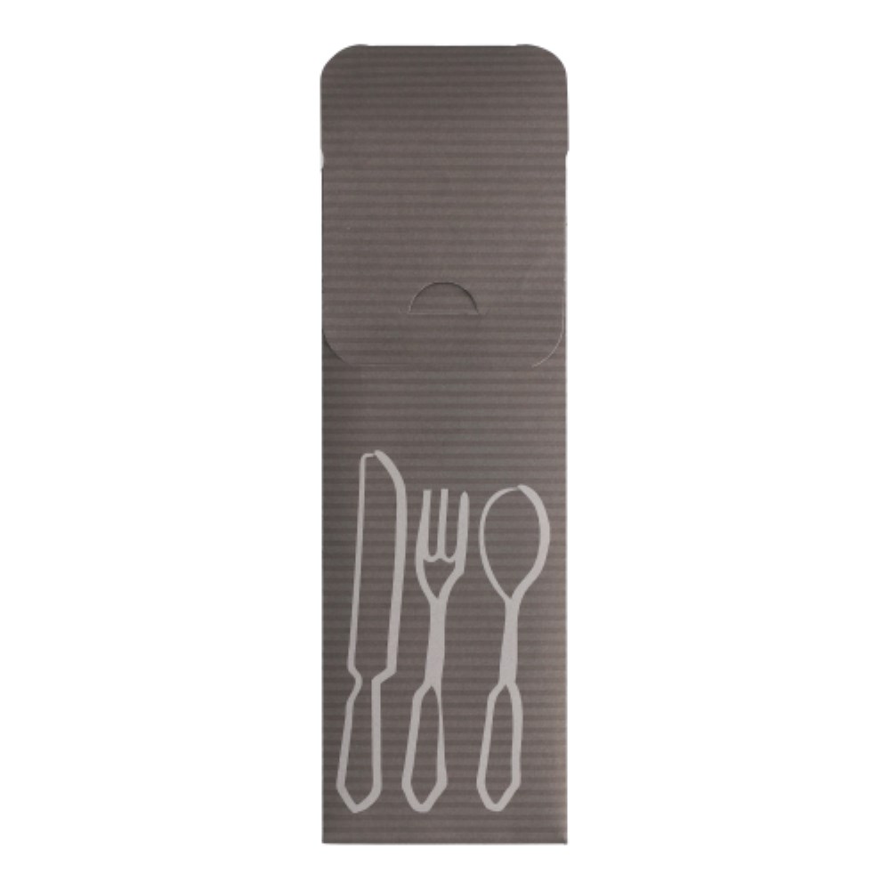 100 Bestecktaschen 23,5 cm x 7,3 cm anthrazit inkl. farbiger Serviette