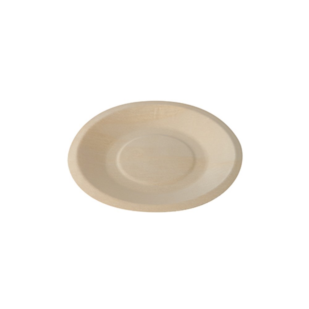 50 Fingerfood - Teller, Holz "pure" rund Ø 14 cm · 2 cm