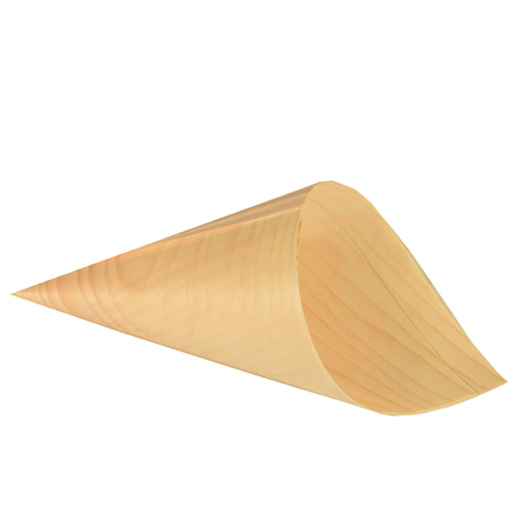 50 Fingerfood - Spitztüten, Holz "pure" Ø 12,5 cm · 24 cm