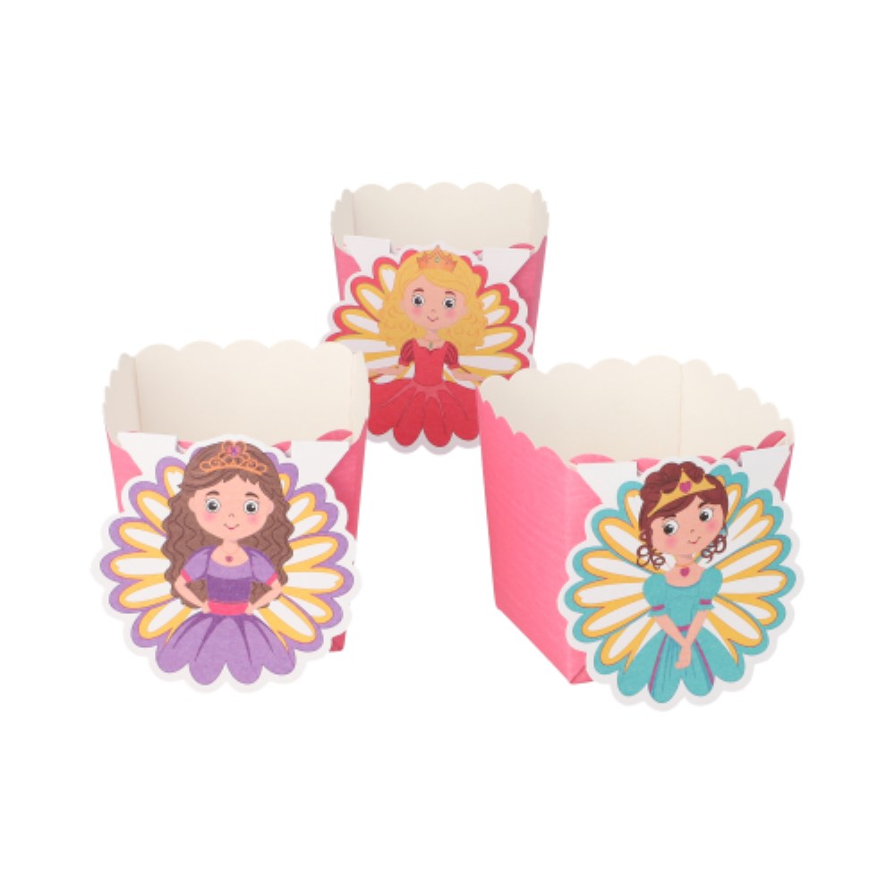 6 Backförmchen "Buddies" 6 cm x 5 cm x 5 cm "Prinzessin"