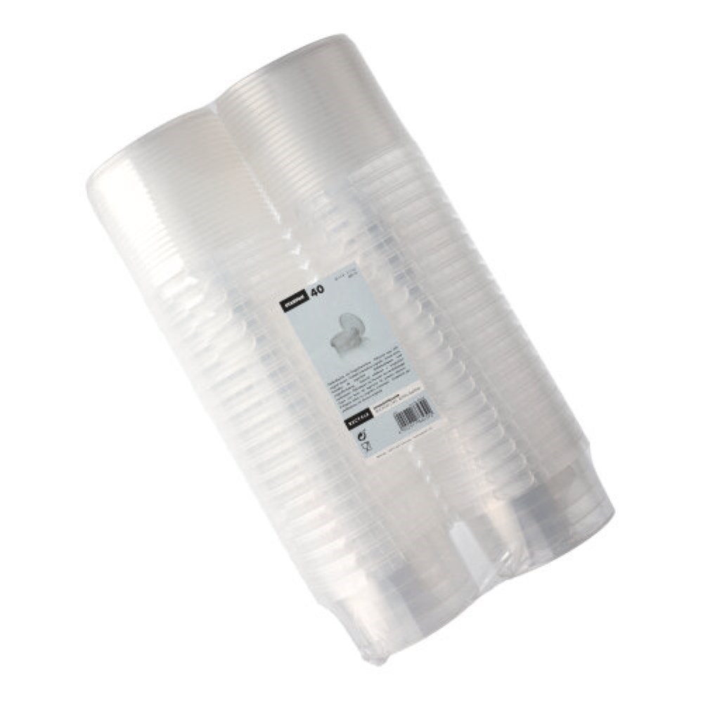 40 Feinkostbecher, PP rund 480 ml Ø 11,8 cm · 7 cm transparent mit Originalitätsverschluss