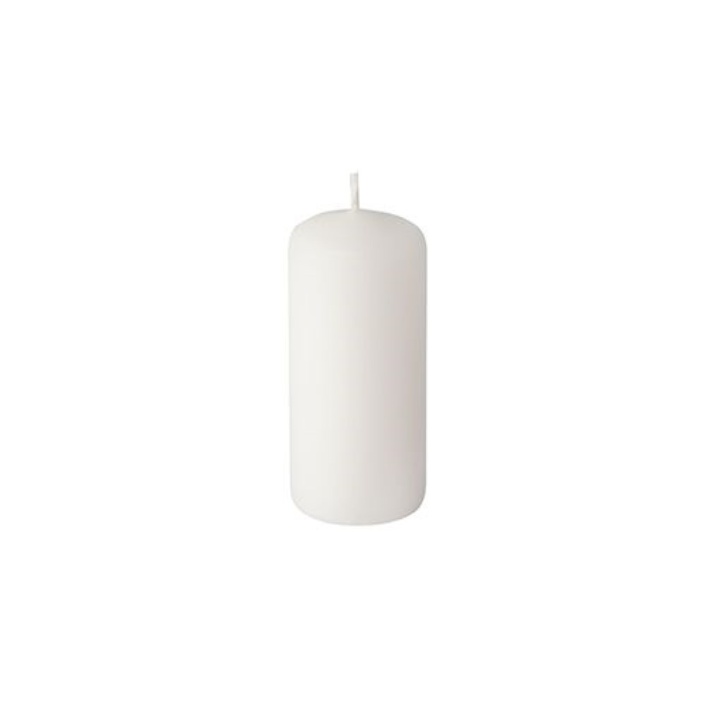 10 Stumpenkerzen Ø 40 mm · 90 mm weiss