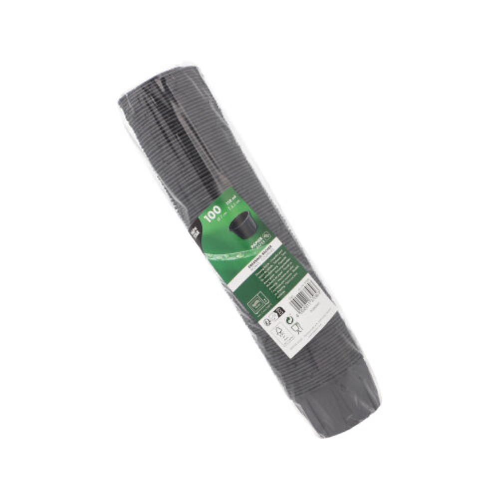 100 Dressingbecher, Papier 110 ml Ø 7 cm · 4,2 cm schwarz