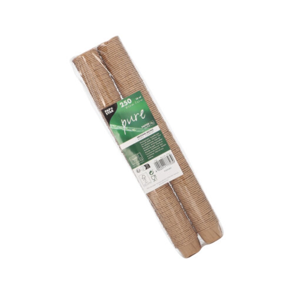250 Dressingbecher, Papier "pure" 10 ml Ø 3,5 cm · 2,2 cm braun