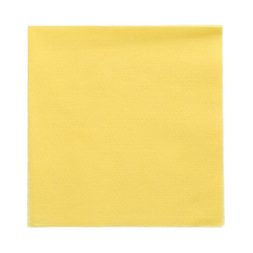 100 Servietten, 1-lagig 1/4-Falz 33 cm x 33 cm gelb
