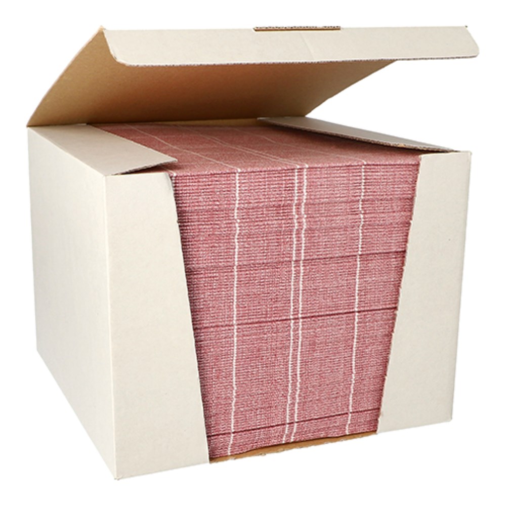 100 Servietten "ROYAL Collection" 1/4-Falz 40 cm x 40 cm bordeaux "Kitchen Craft"