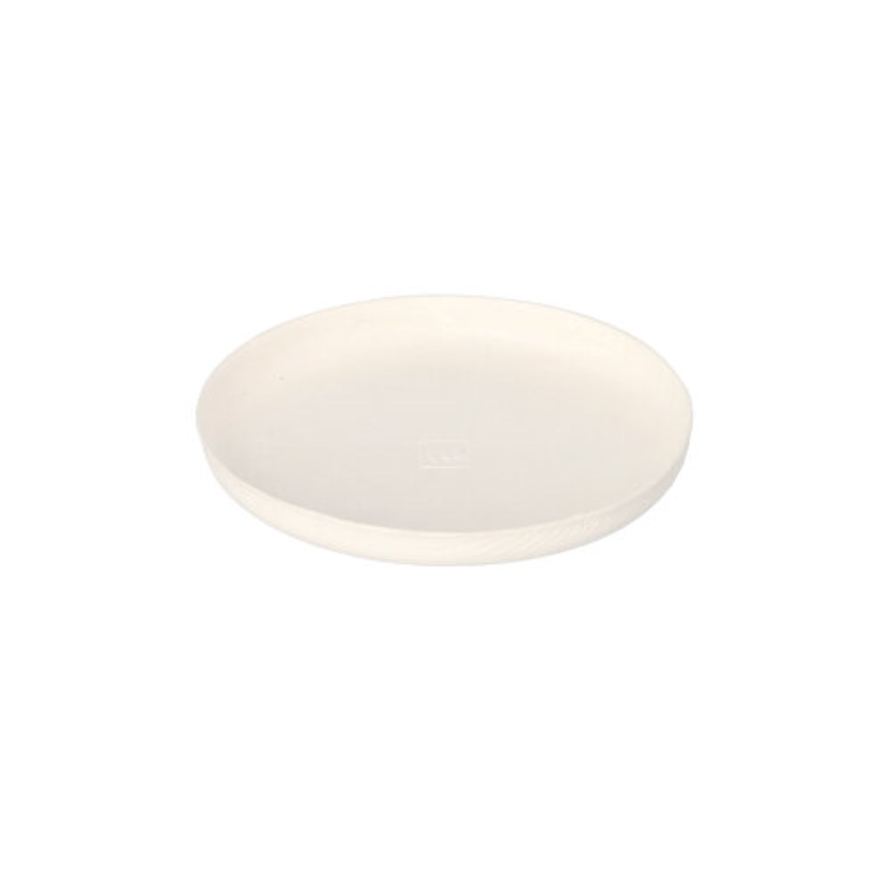 100 Teller Zuckerrohr "pure" rund Ø 9 cm · 1 cm weiss "Cella"