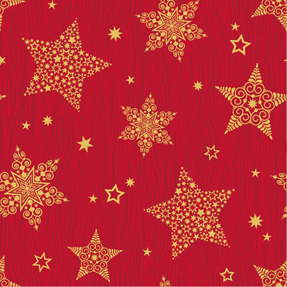 100 Servietten, 3-lagig 1/4-Falz 33 cm x 33 cm "Christmas Shine"