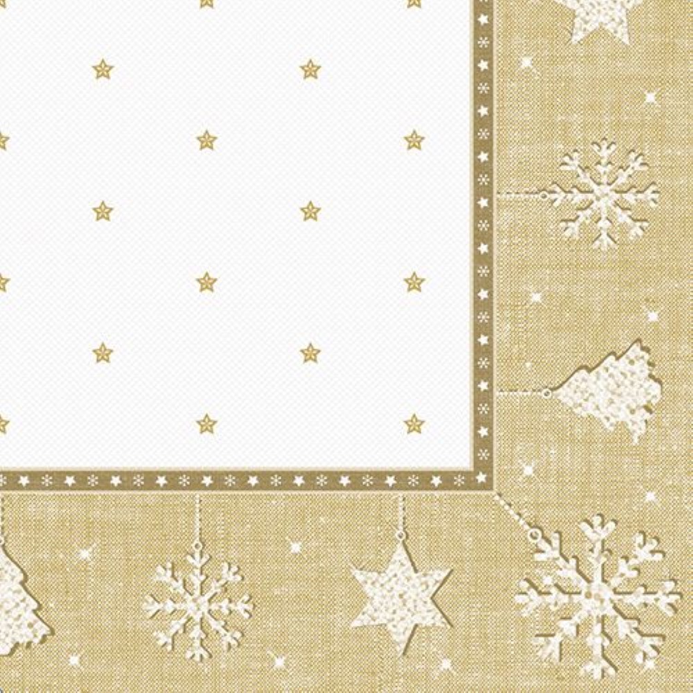 20 Servietten "ROYAL Collection" 1/4-Falz 40 cm x 40 cm gold "X-Mas"