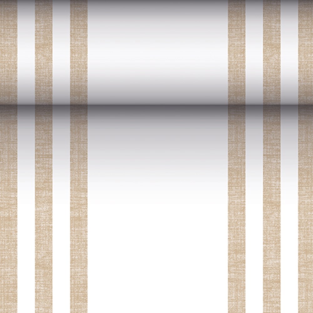 Tischläufer, stoffähnlich, PV-Tissue Mix "ROYAL Collection" 24 m x 40 cm sand "Lines"