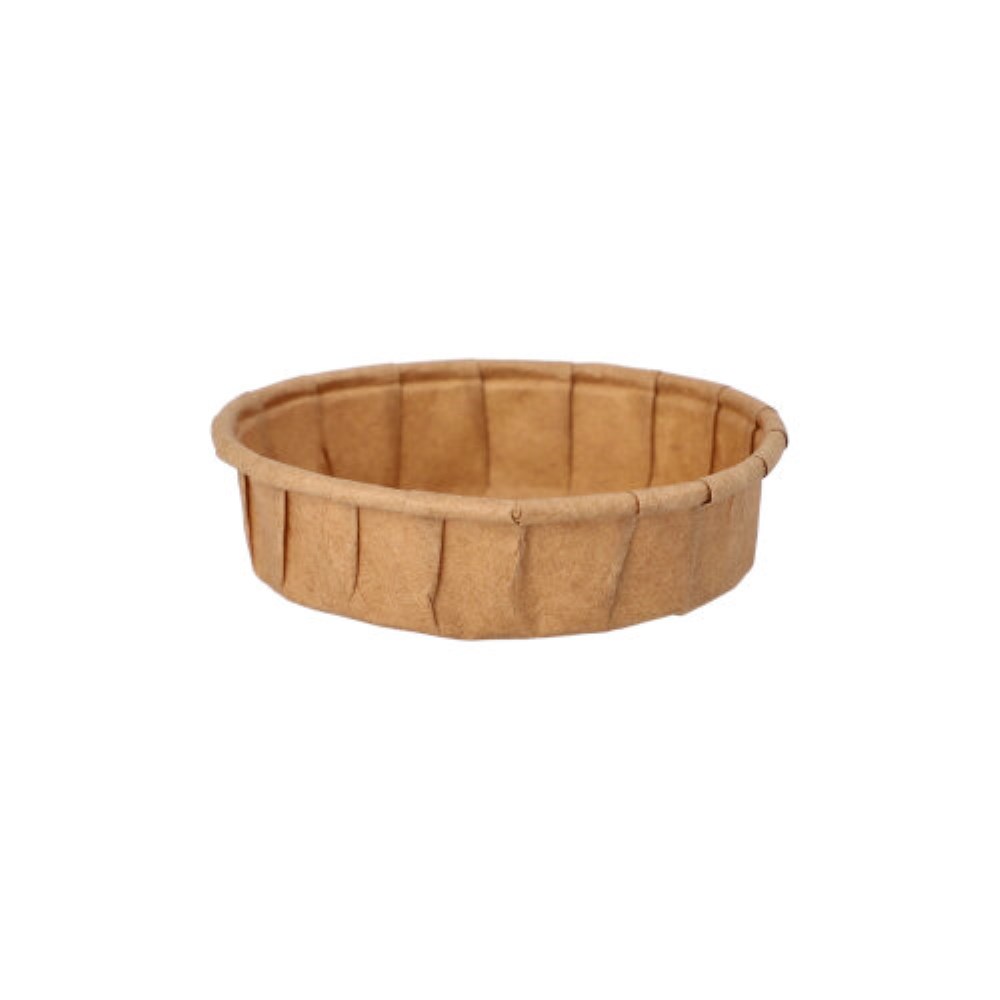 250 Dressingbecher, Papier "pure" 25 ml Ø 6 cm · 1,5 cm braun