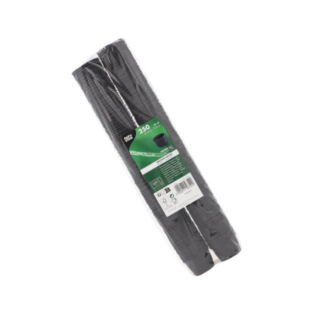 250 Dressingbecher, Papier 25 ml Ø 4,4 cm · 2,8 cm schwarz