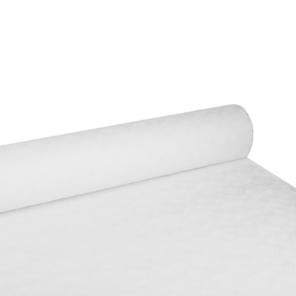 Papiertischtuch mit Damastprägung 100 m x 1,2 m weiss