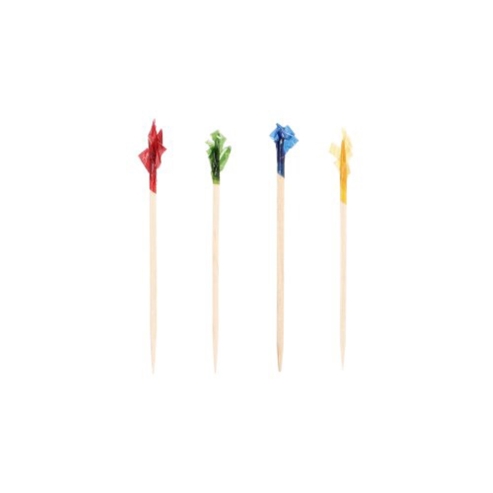 1000 Deko-Picker 6,8 cm farbig sortiert "Frills"