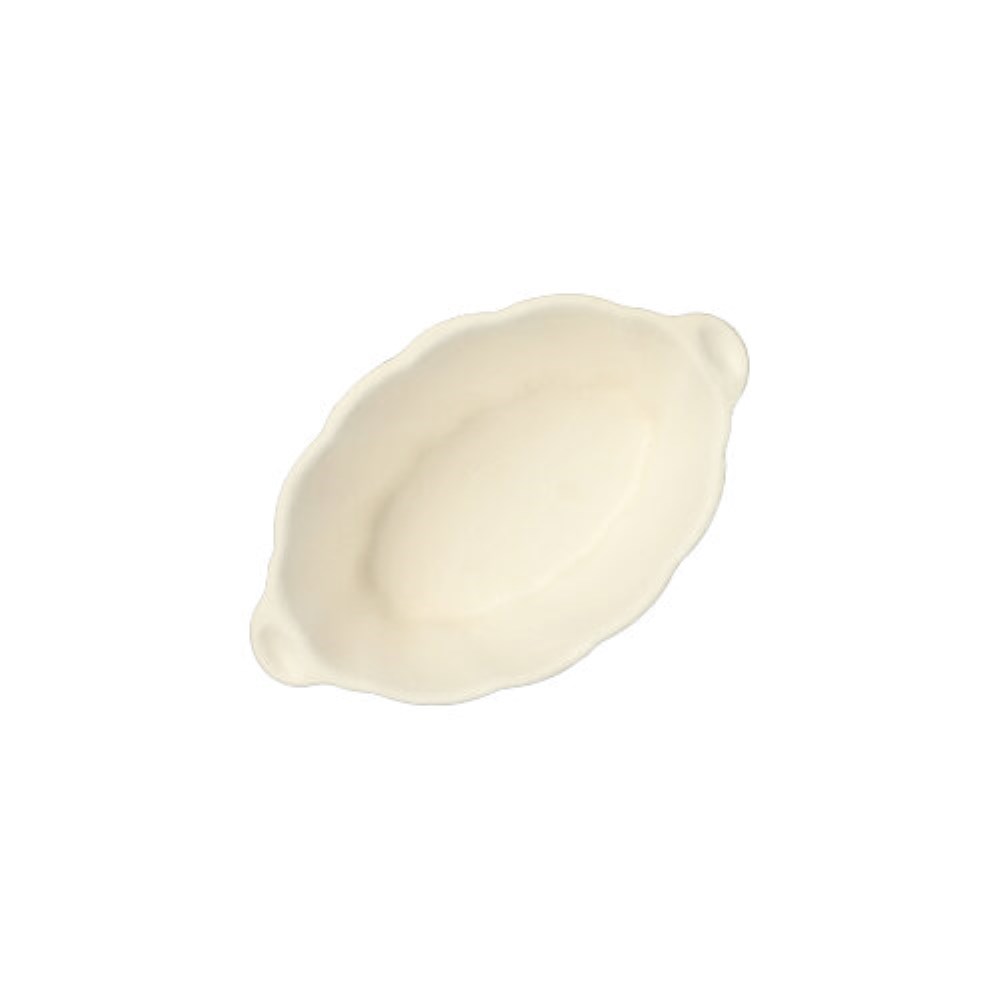 12 Fingerfood - Schalen Zuckerrohr "pure" 40 ml 3 cm x 9,5 cm x 6 cm weiss "Wave"