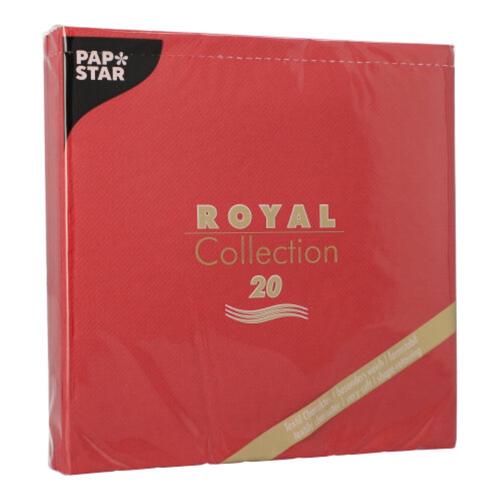 20 Servietten "ROYAL Collection" 1/4-Falz 40 cm x 40 cm bordeaux