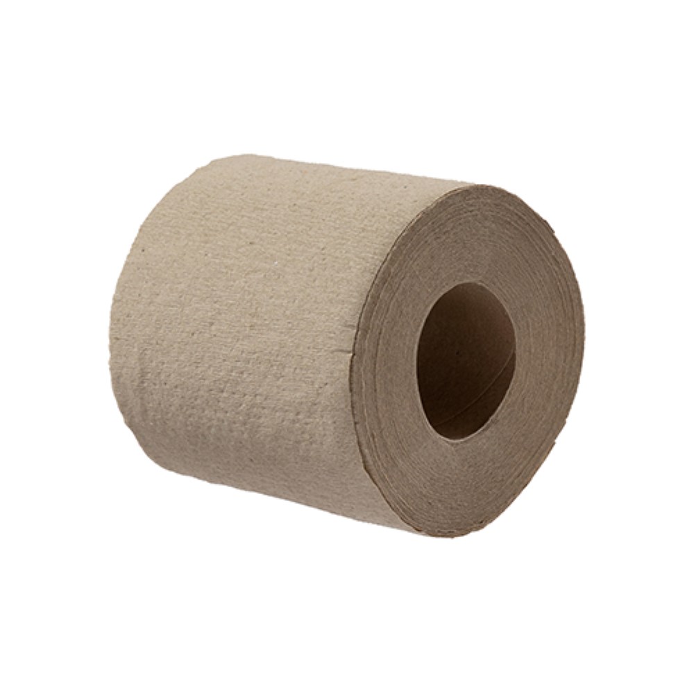 48 Rollen Toilettenpapier, 1-lagiges Krepp Ø 10,5 cm · 11 cm x 9,8 cm natur 400 Blatt
