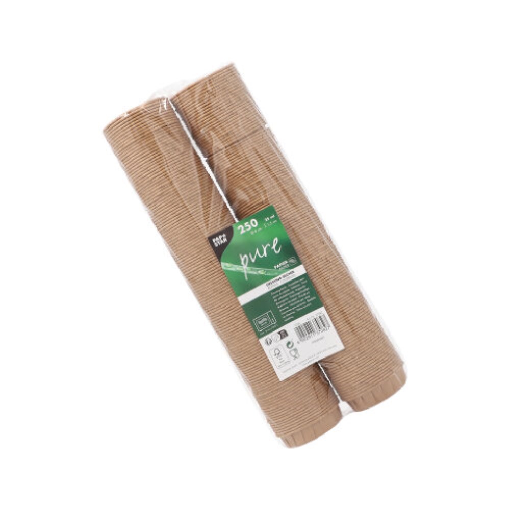 250 Dressingbecher, Papier "pure" 25 ml Ø 6 cm · 1,5 cm braun