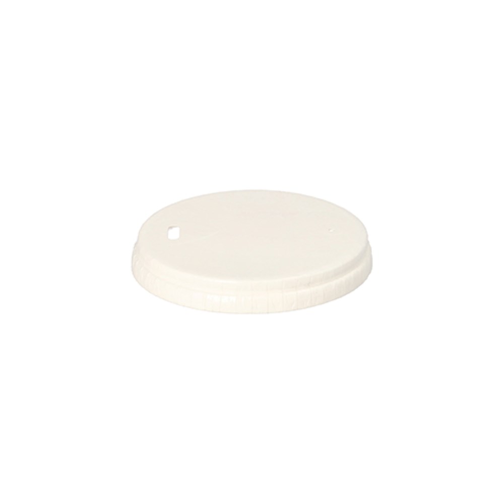 50 Deckel für Trinkbecher, Pappe Ø 8 cm weiss