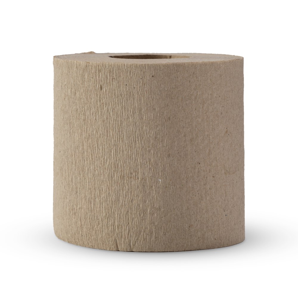 48 Rollen Toilettenpapier, 1-lagiges Krepp Ø 10,5 cm · 11 cm x 9,8 cm natur 400 Blatt