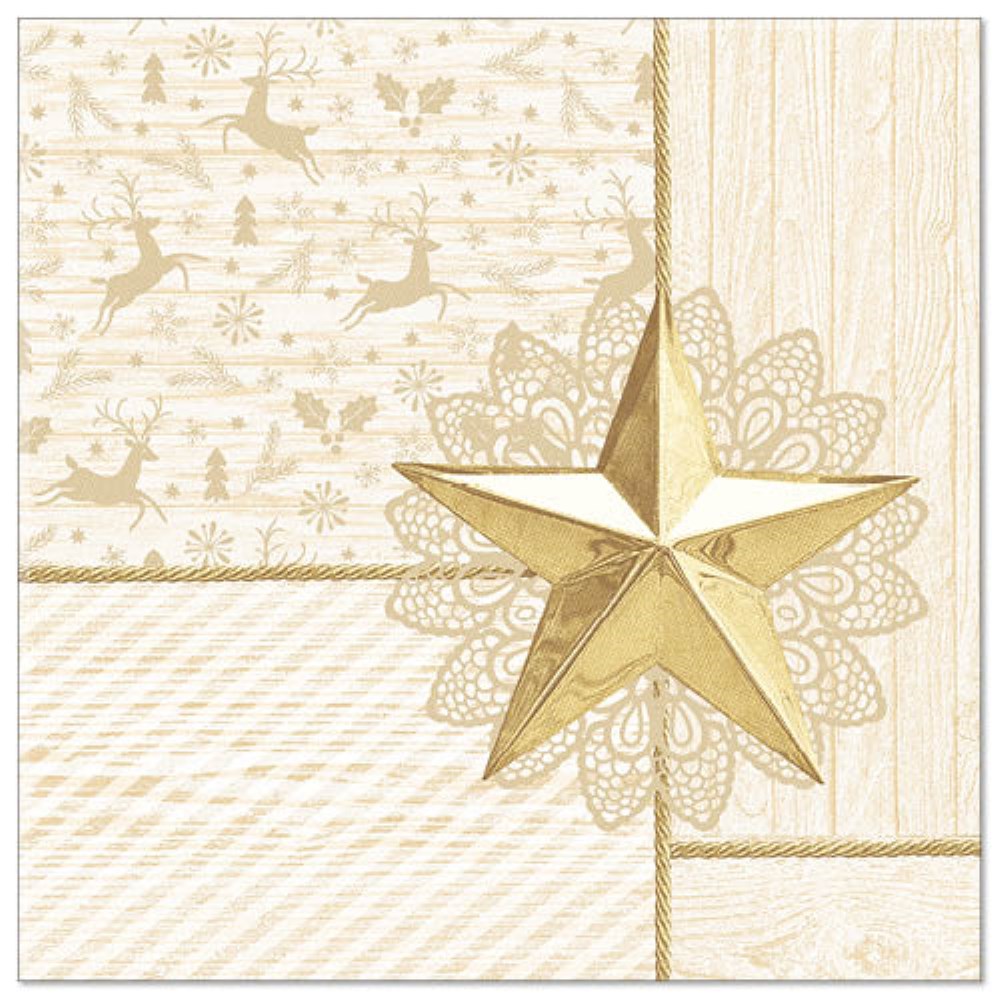 50 Servietten "ROYAL Collection" 1/4-Falz 40 cm x 40 cm champagner "Rising Star"