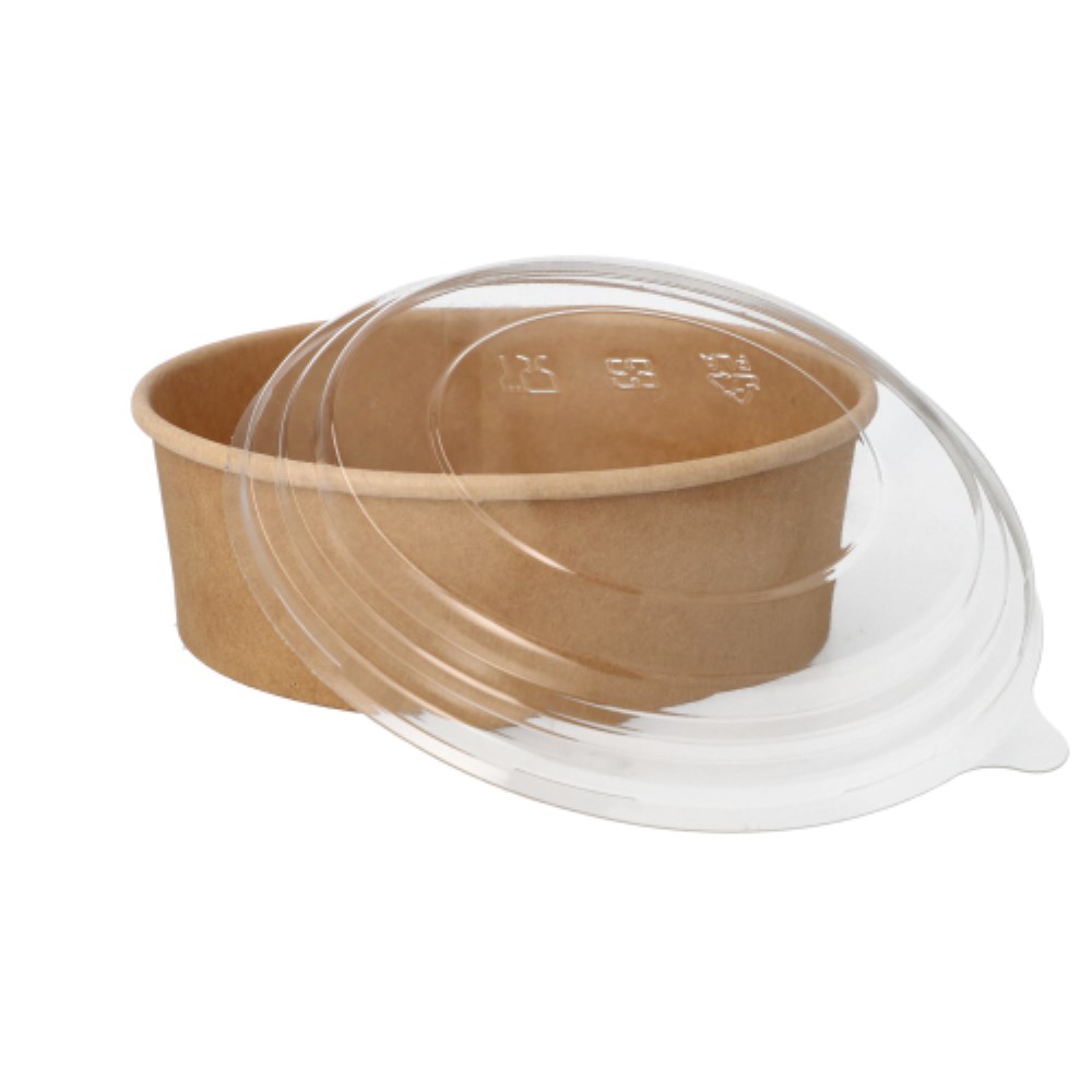 50 Salatschalen, Pappe rund 500 ml Ø 15 cm · 4,6 cm braun