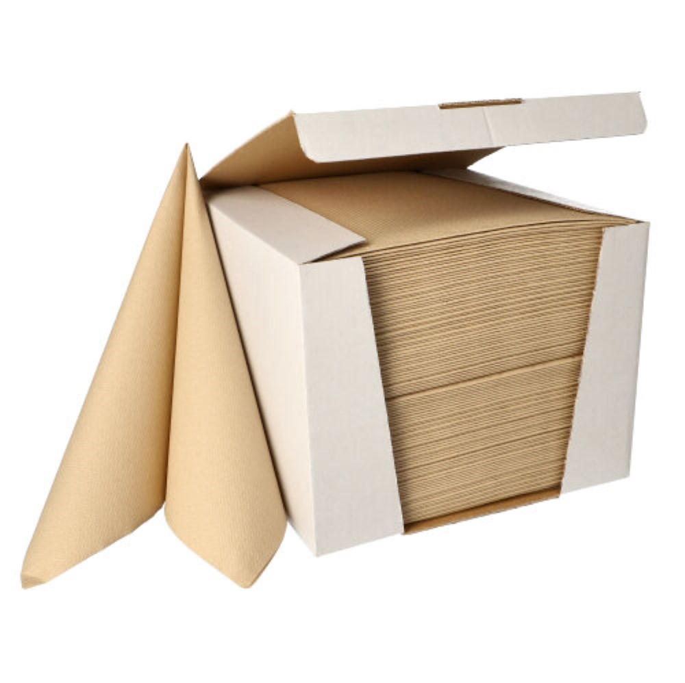 100 Servietten "ROYAL Collection" 1/4-Falz 40 cm x 40 cm sand