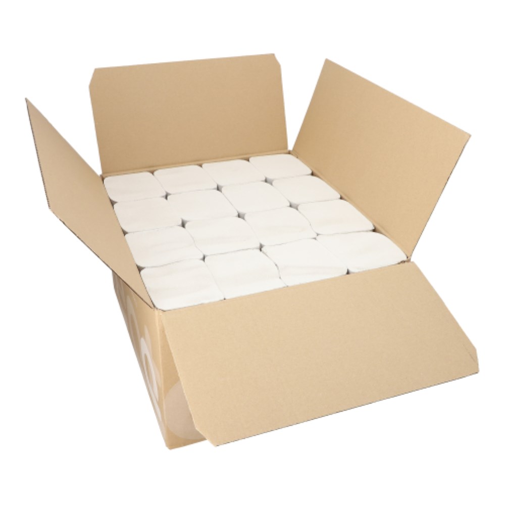 3200 Blatt Handtuchpapier Tissue Tissue, recycled V-Falz 23 cm x 25 cm weiss 2-lagig