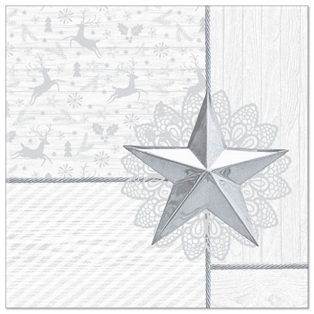 50 Servietten "ROYAL Collection" 1/4-Falz 40 cm x 40 cm weiss "Rising Star"