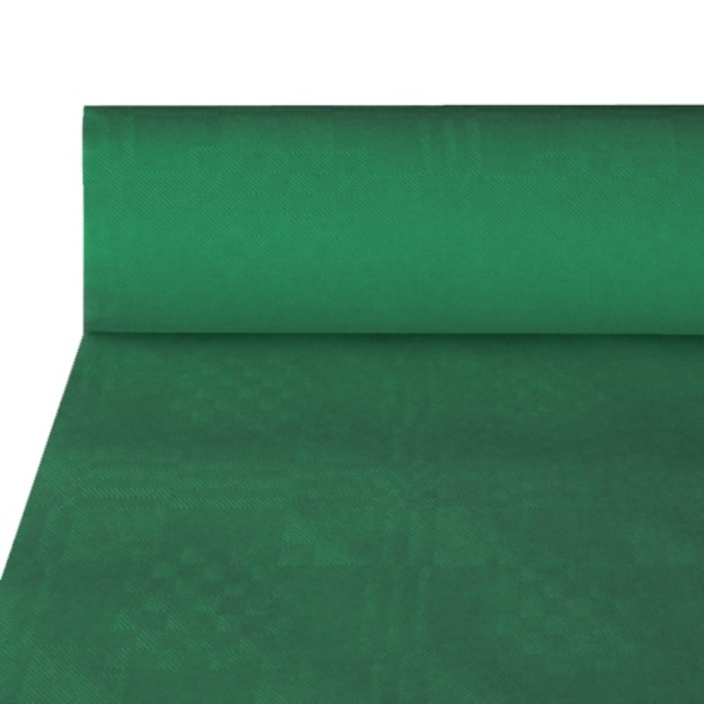 Papiertischtuch mit Damastprägung 50 m x 1 m dunkelgrün