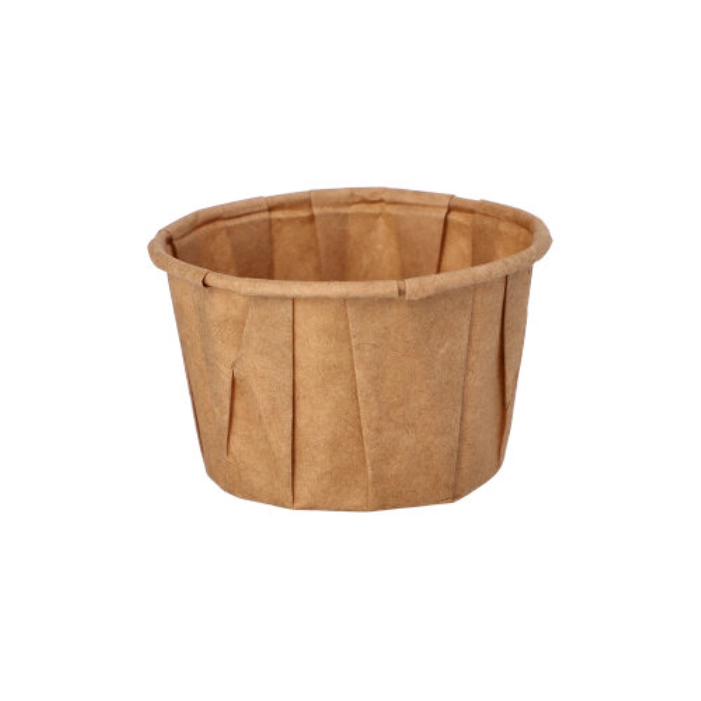 250 Dressingbecher, Papier "pure" 50 ml Ø 5,8 cm · 3,5 cm braun