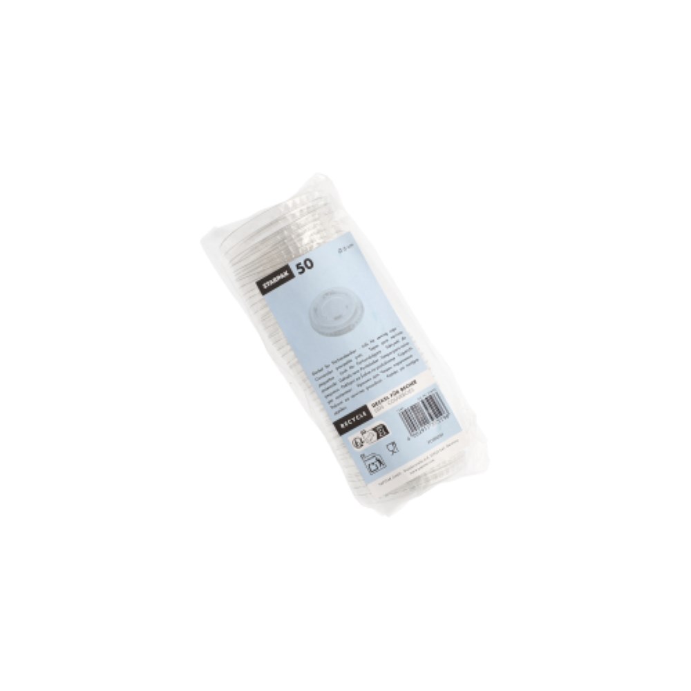 50 Deckel für Portionsbecher PET rund Ø 6 cm