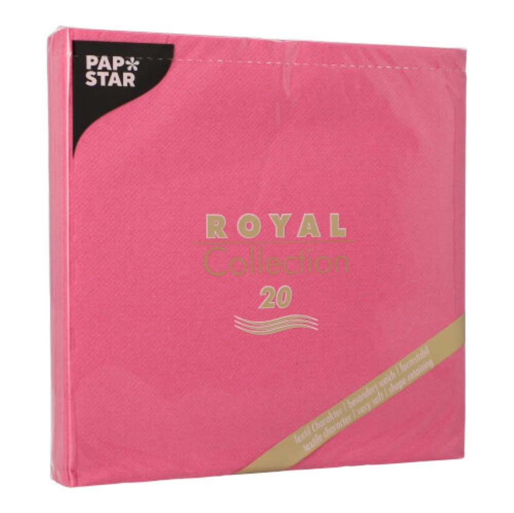 20 Servietten "ROYAL Collection" 1/4-Falz 40 cm x 40 cm fuchsia