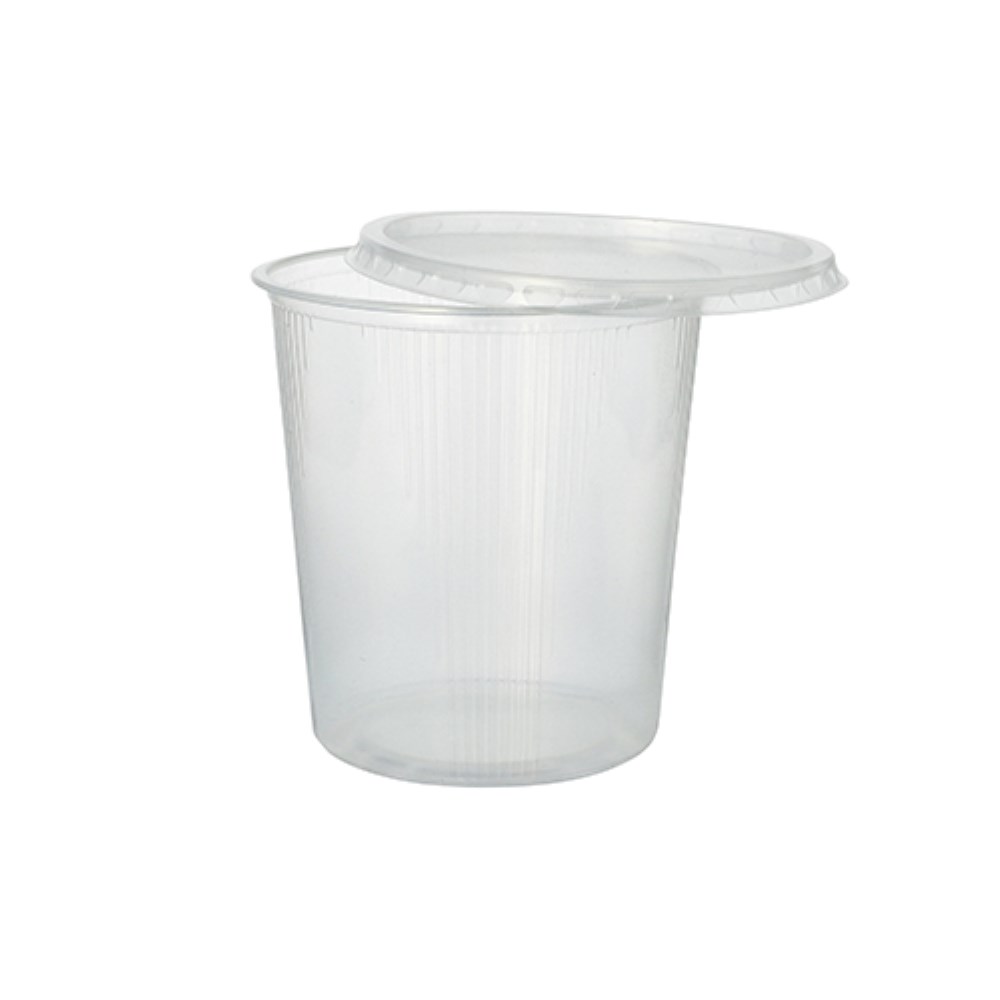 100 Verpackungsbecher, PP rund 500 ml Ø 10,1 cm · 10,3 cm transparent