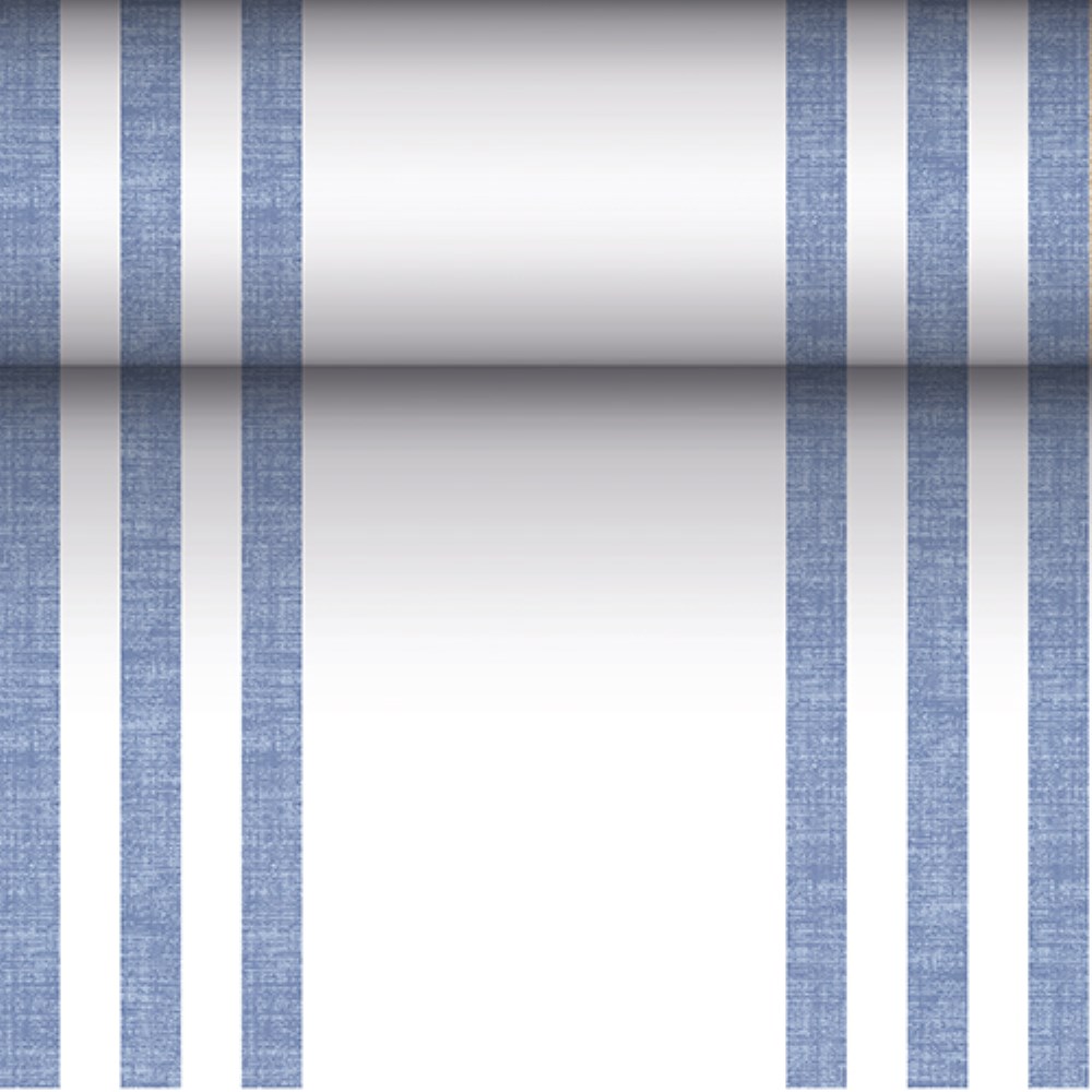 Tischläufer, stoffähnlich, PV-Tissue Mix "ROYAL Collection" 24 m x 40 cm blau "Lines"