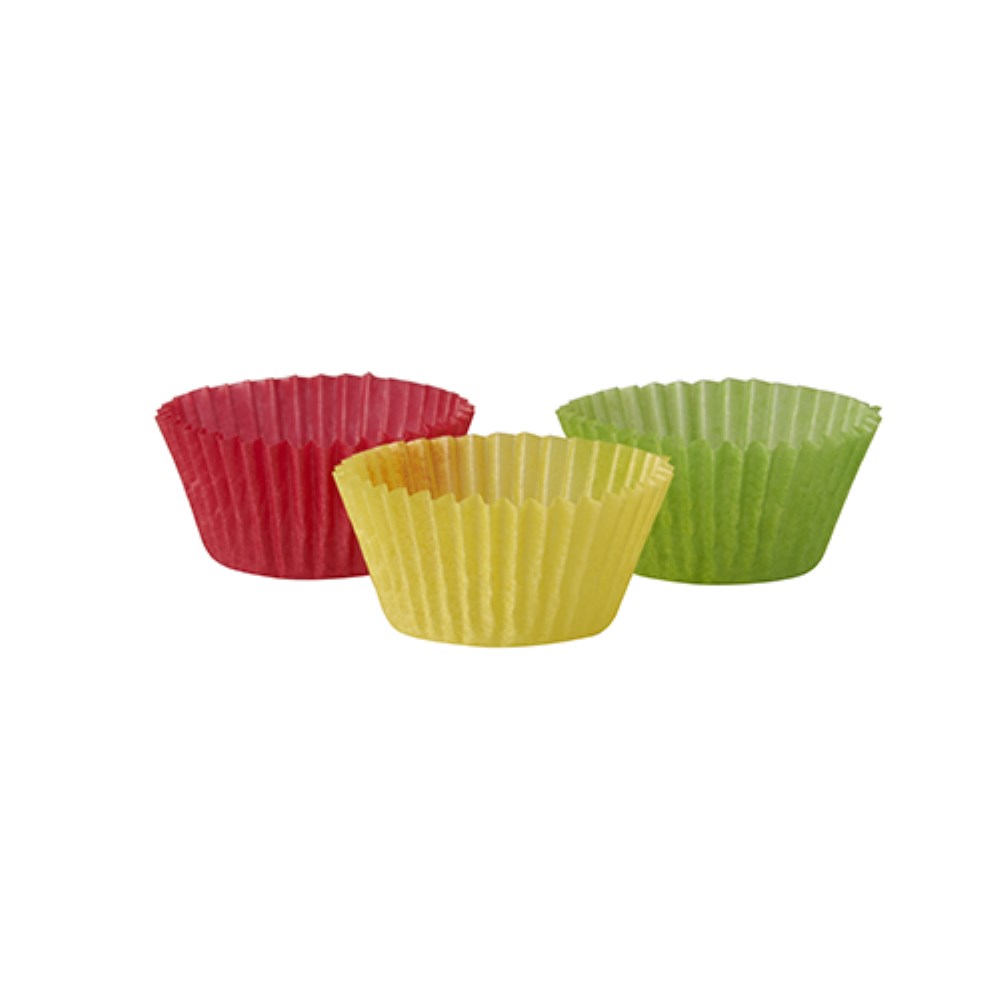 300 Backförmchen Ø 2,4 cm · 1,6 cm farbig sortiert