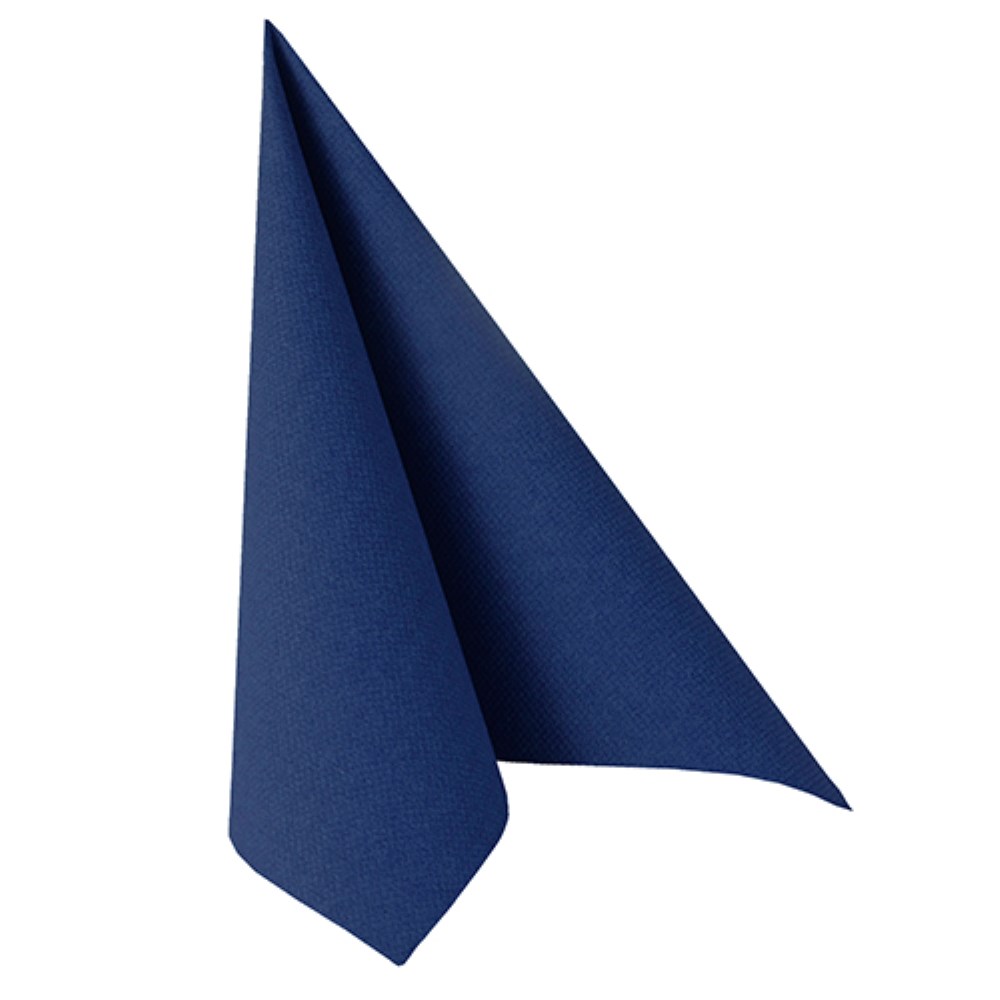 100 Servietten "ROYAL Collection" 1/4-Falz 40 cm x 40 cm dunkelblau
