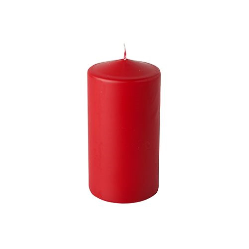 6 Stumpenkerzen Ø 60 mm · 115 mm rot