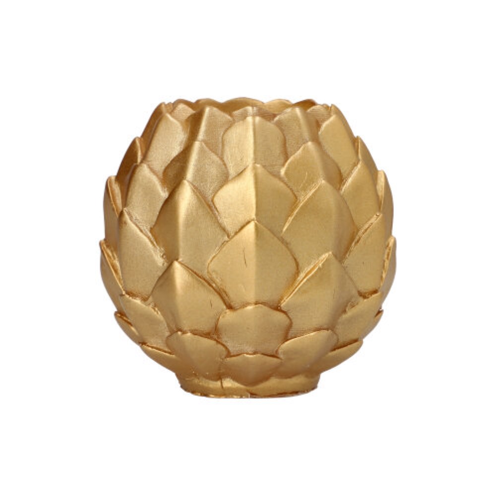 Kugelkerze Ø 10 cm gold "Pine Cone"