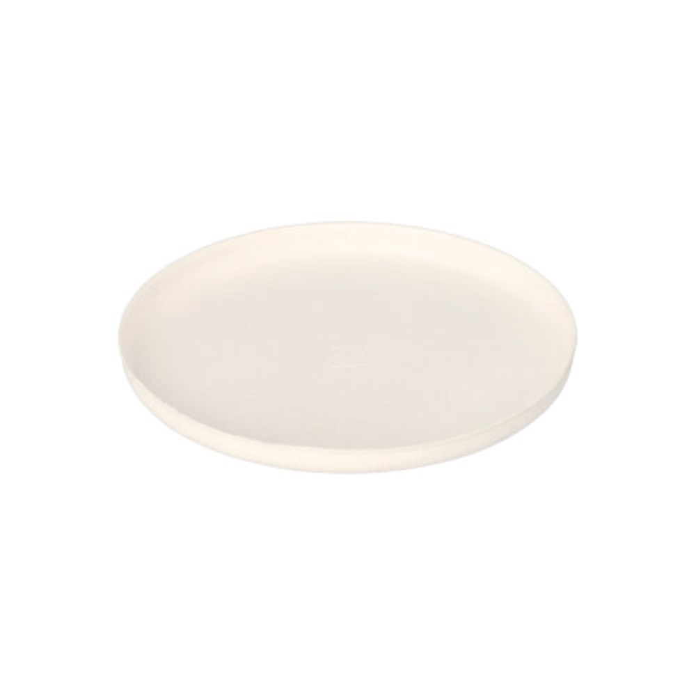 10 Teller Zuckerrohr "pure" rund Ø 12 cm · 1 cm weiss "Cella"