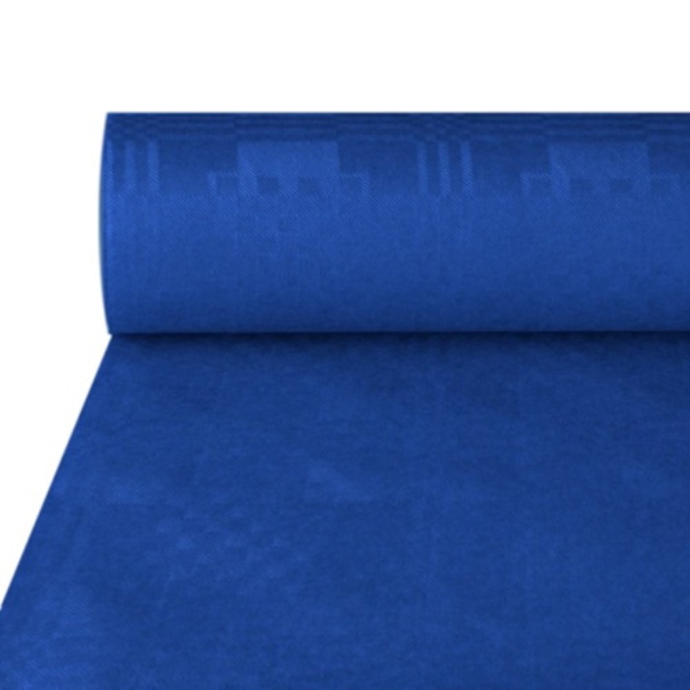 Papiertischtuch mit Damastprägung 50 m x 1 m dunkelblau