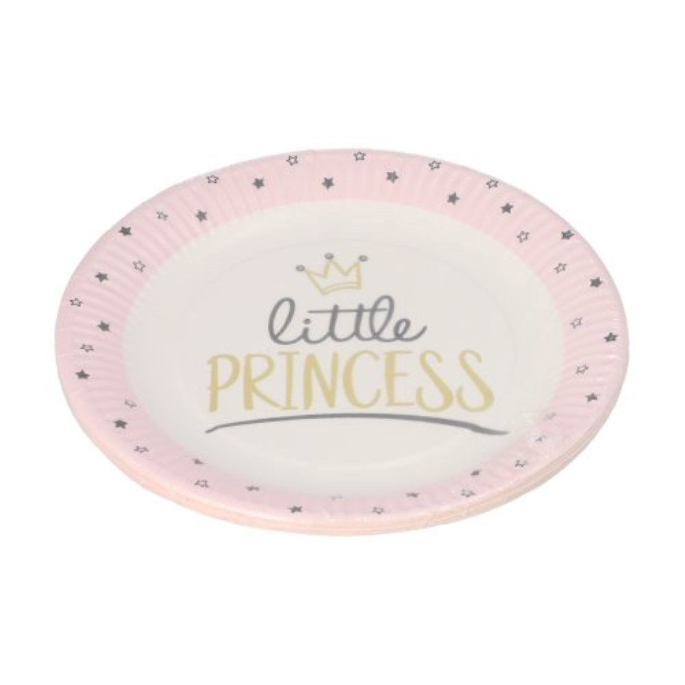 10 Teller, Pappe rund Ø 23 cm "Little Princess"