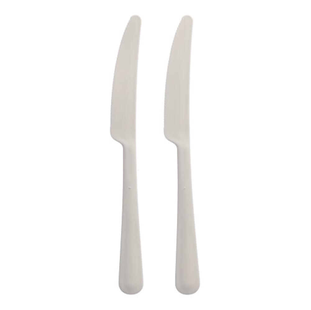 10 "Circulware" Mehrweg-Messer PP-MF 19,7 cm weiss "Gaia" extra stabil