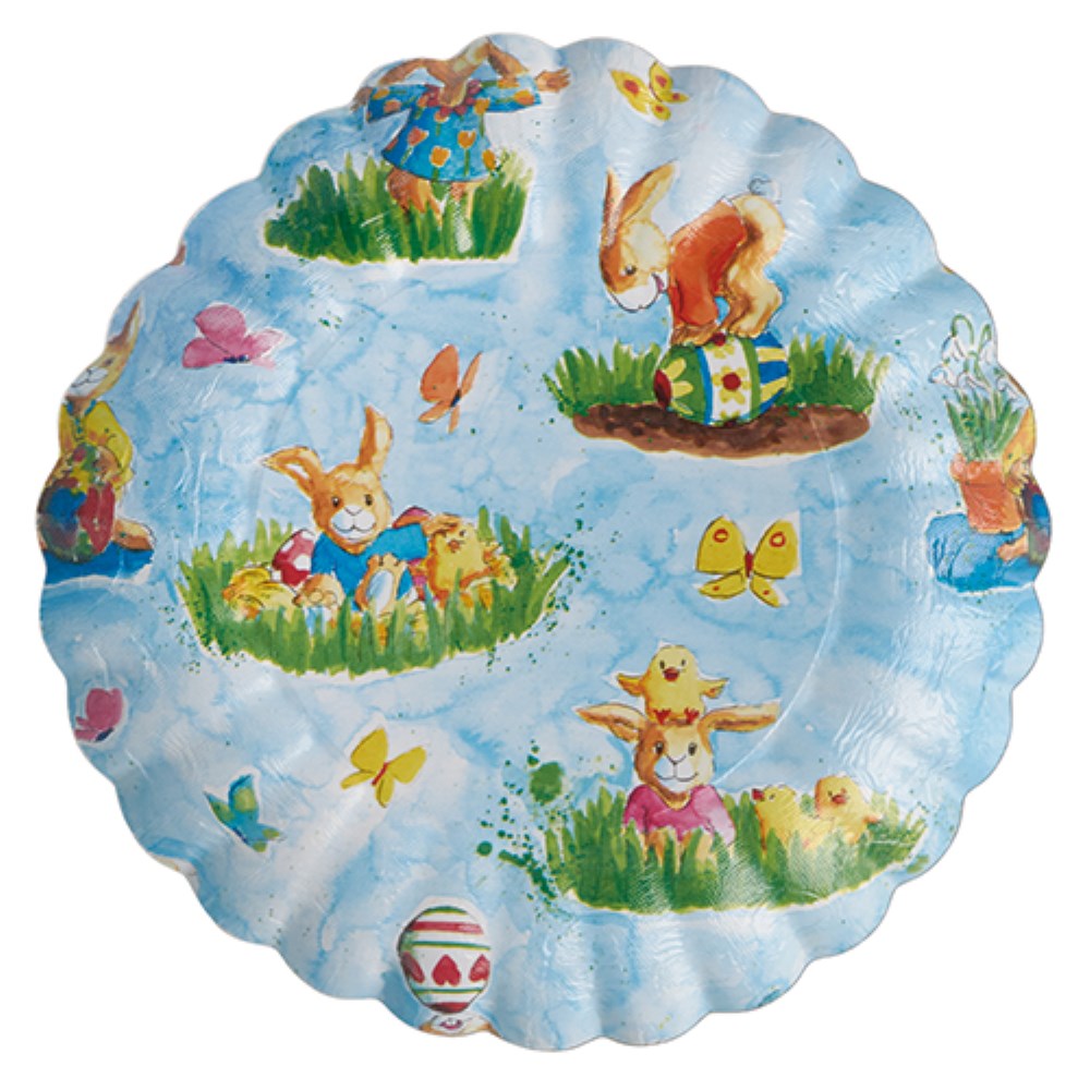 3 Präsentierschalen-Ostern rund Ø 23 cm · 2,5 cm Ostern sortiert