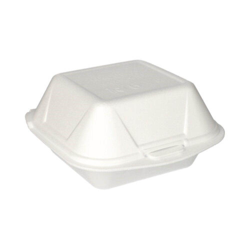 125 Hamburger-Boxen mit Klappdeckel, XPS 8 cm x 14,5 cm x 15,5 cm weiss