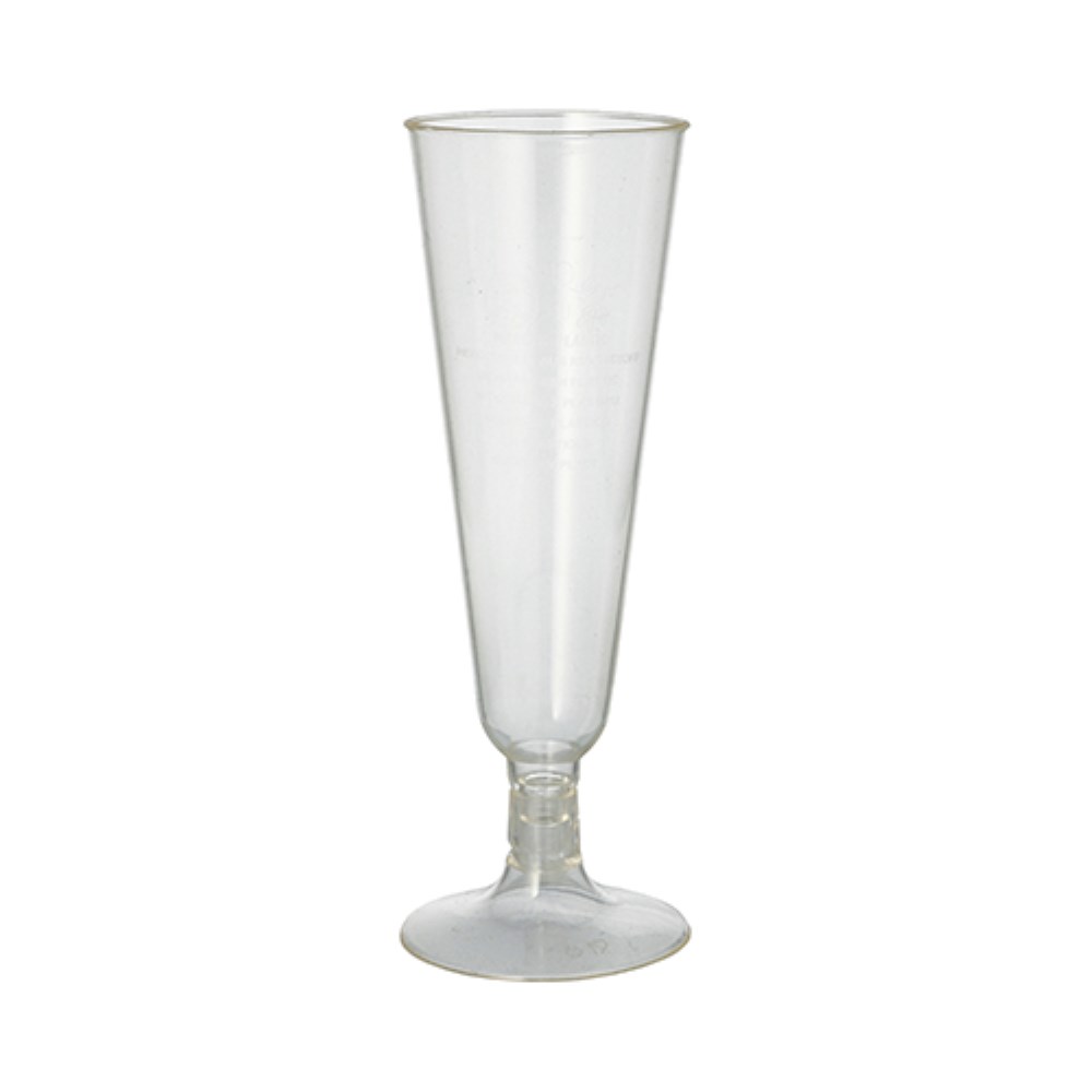 6 Stiel-Gläser für Sekt, PLA "pure" 0,1 l Ø 5,5 cm · 16,5 cm glasklar mit glasklarem Fuß