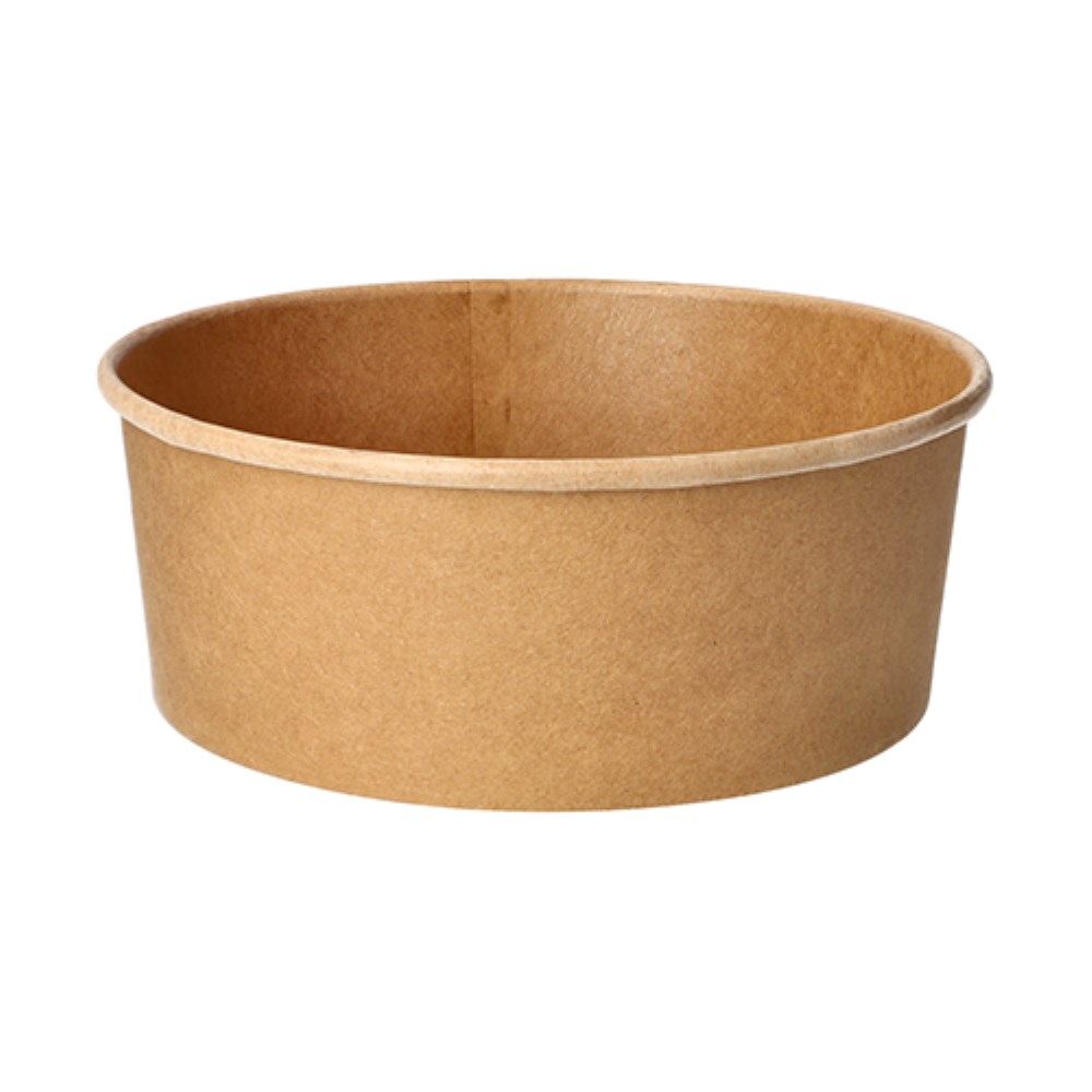 50 Salatschalen, Pappe rund 1300 ml Ø 18,4 cm · 7 cm braun