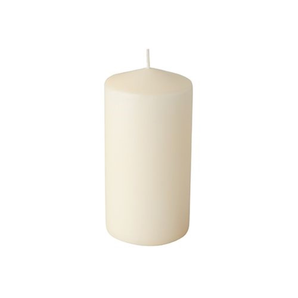 6 Stumpenkerzen Ø 60 mm · 115 mm creme